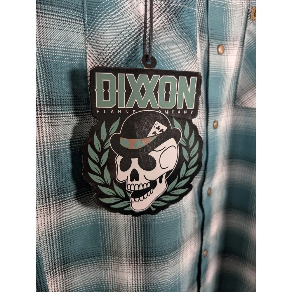 Dixxon Flannel Shirt‎ Youth XL Green Plaid Button Up DFC Tech Blend New Tags
